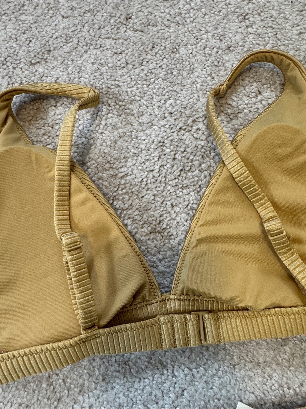 aerie sz M NWT Ribbed Gold Cheeky Bikini Medium NEW - Picture 6 of 10